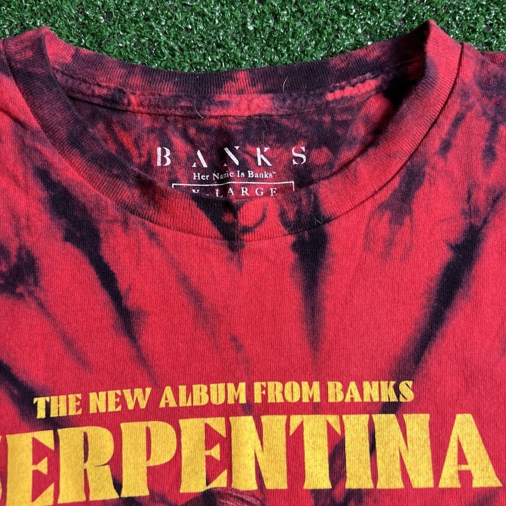 The New Album From Banks Serpentina Red Tie Dye T-Shirts Short Sleeve Size XL - Picture 6 of 8